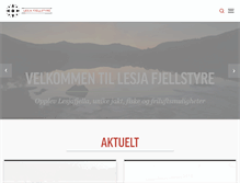Tablet Screenshot of lesja-fjellstyre.no